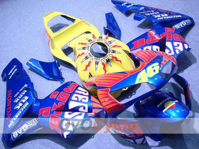 Kit de carenado inyectado para CBR600RR 03-04 - Amarillo, Azul - Rossi #OYO87902543 Imagen principal del producto