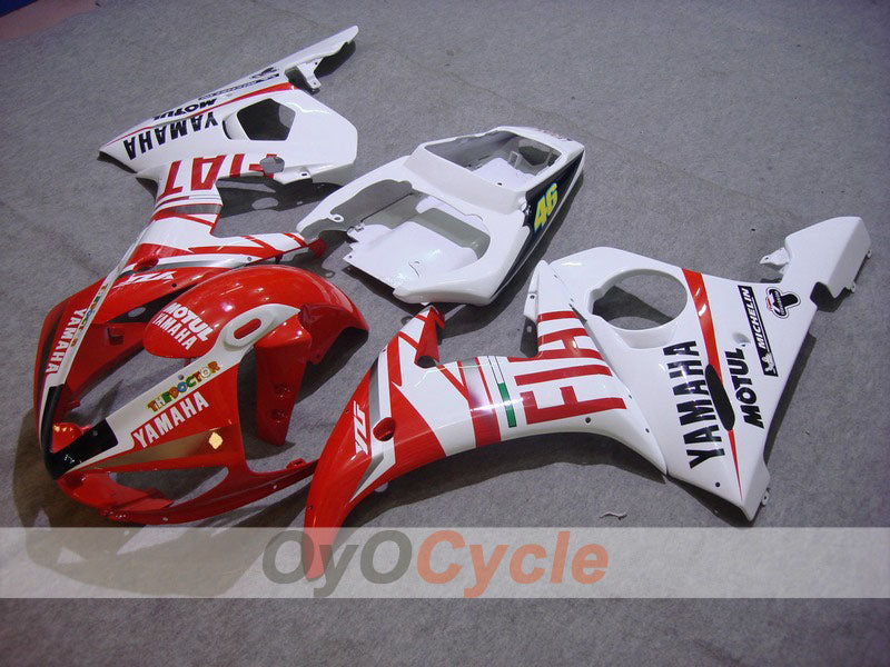 Kit de carenado por inyección para YZF-R6 05 - Rojo, blanco - FIAT, MOTUL #OYO87902646
