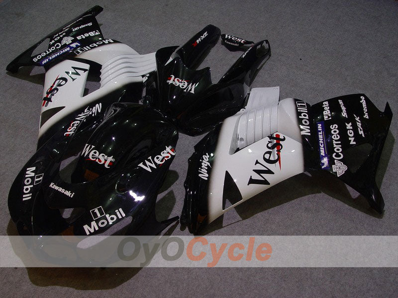 Kit de carenado por inyección para NINJA ZX-14R 06-11 - Blanco, Negro - Oeste #OYO87902026 Imagen principal del producto