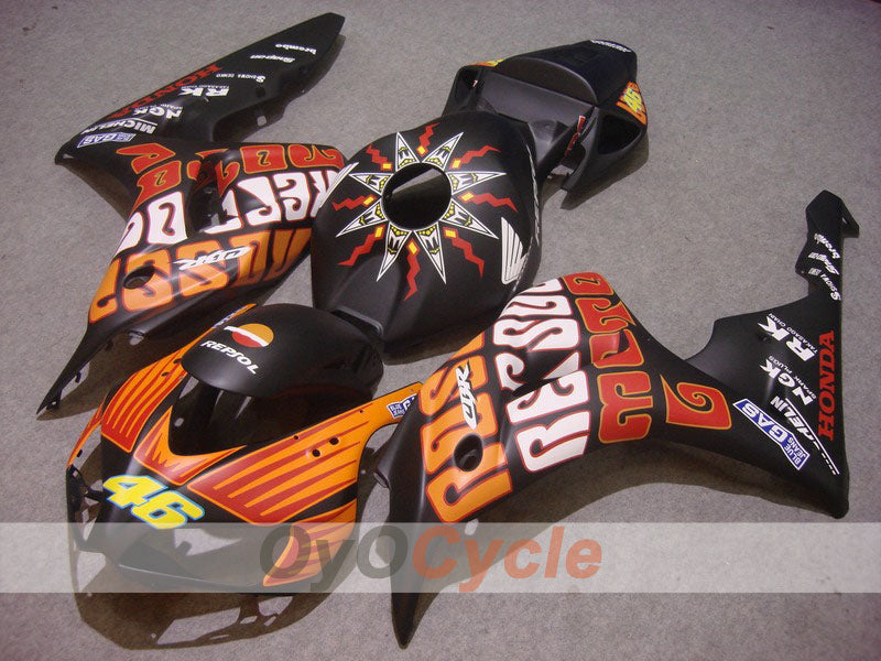Kit de carenado por inyección para CBR1000RR 06-07 - Naranja, negro, mate - Rossi #OYO87900646