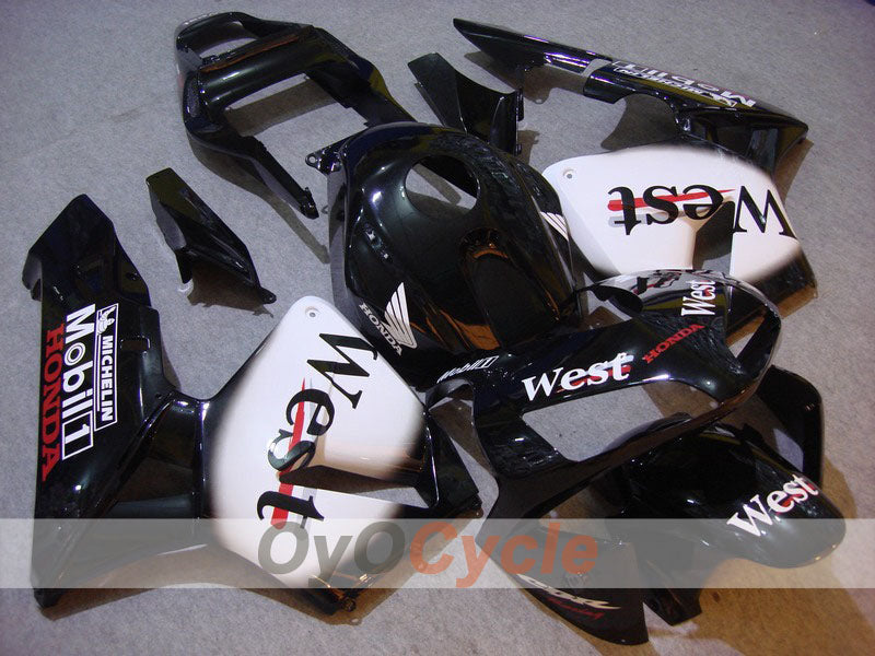 Kit de carenado por inyección para CBR600RR 03-04 - Blanco, Negro - West #OYO87902561