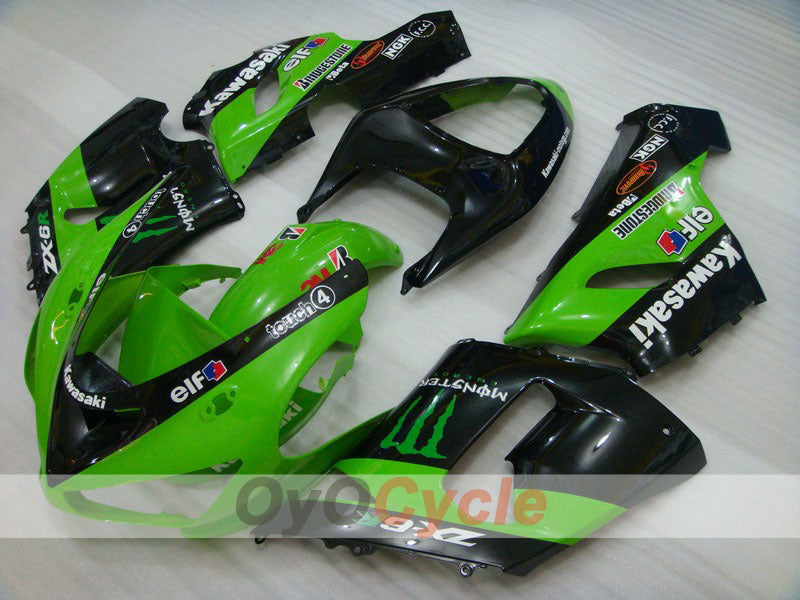 Kit de carenado por inyección para NINJA ZX-6R 05-06 - Verde, Negro - Monster #OYO87901877 Imagen principal del producto