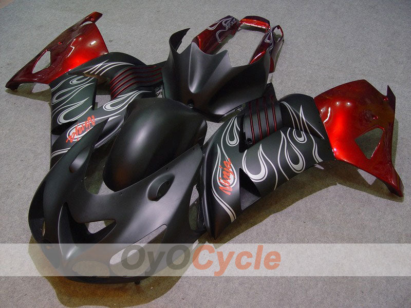 Carenado de inyección para NINJA ZX-14R 06-11 - Blanco, Negro - Llama #OYO87902008 Imagen principal del producto