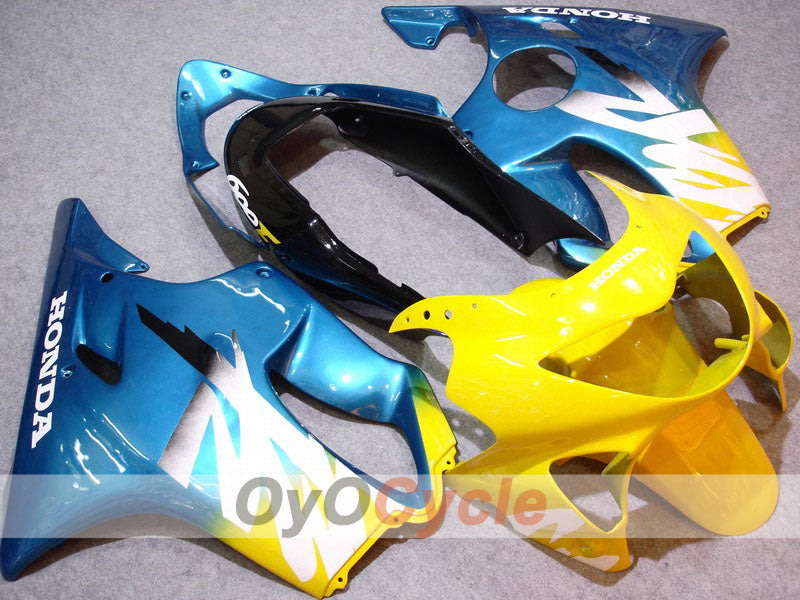 Kit de carenado por inyección para CBR600F4 99-00 - Amarillo, Azul - Estilo de fábrica #OYO87900118 Imagen principal del producto