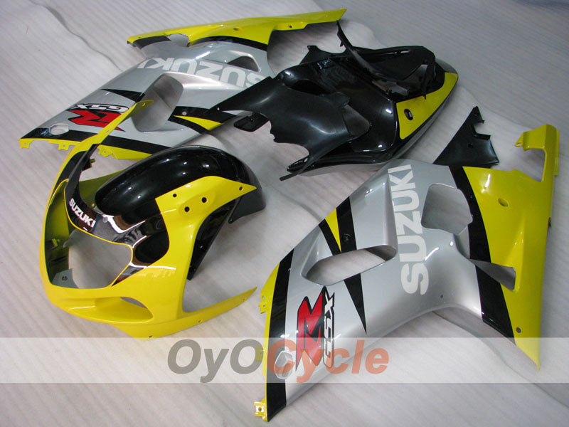 Carenado de inyección para GSX R600 01-03 - Amarillo, Plata - Estilo de fábrica #OYO87901077