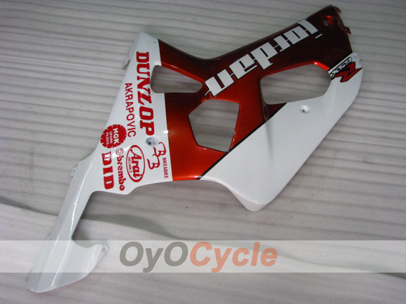 Kit de carenado por inyección para GSX R1000 00-02 - Rojo, Blanco - MOTUL #OYO87905191