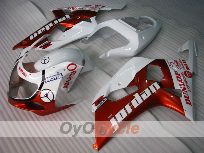Kit de carenado por inyección para GSX R750 00-03 - Rojo, Blanco - MOTUL #OYO87905145