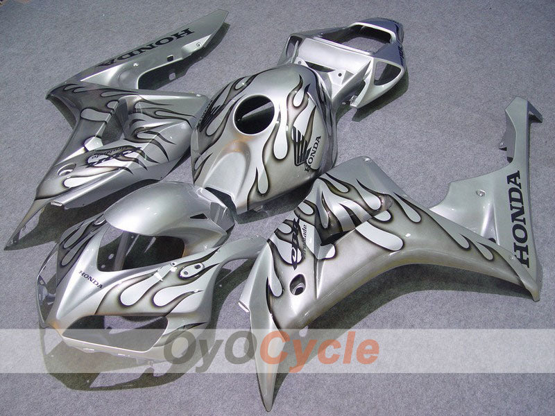 Kit de carenado por inyección para CBR1000RR 06-07 - Negro, Plata - Llama #OYO87900589 Imagen principal del producto