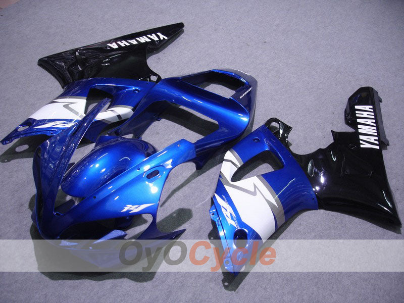 Kit de carenado por inyección para YZF-R1 00-01 - Azul, Blanco - Estilo de fábrica #OYO87900780