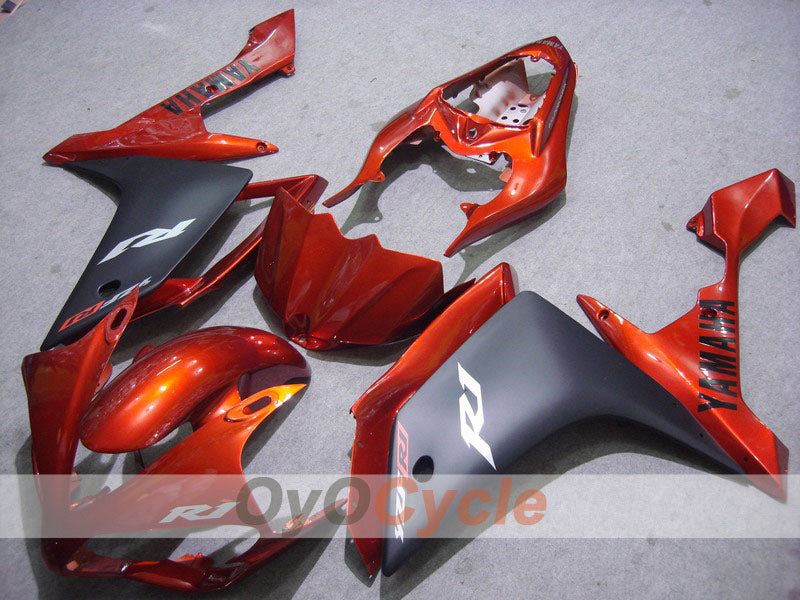 Carenado inyectado para YZF-R1 07-08 - Rojo, Negro, Mate - Estilo de fábrica #OYO87900872