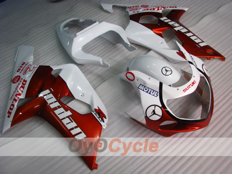 Kit de carenado por inyección para GSX R1000 00-02 - Rojo, Blanco - MOTUL #OYO87905191