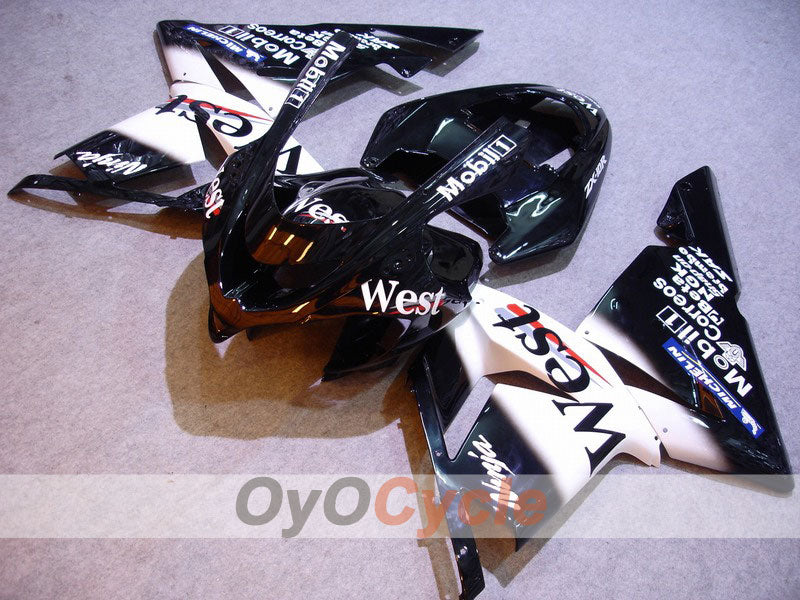 Kit de carenado por inyección para NINJA ZX-10R 04-05 - Blanco, Negro - West #OYO87901565 Imagen principal del producto