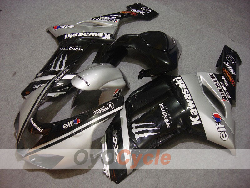 Kit de Carenado por Inyección para 07-08 NINJA ZX-6R - Negro, Plata - Monster #OYO87901953 Imagen principal del producto
