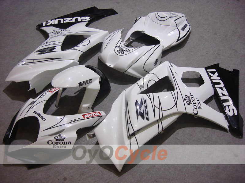 Kit carenado inyectado para GSX R1000 07-08 - Blanco, Negro - Corona, MOTUL #OYO87902078 Imagen principal del producto