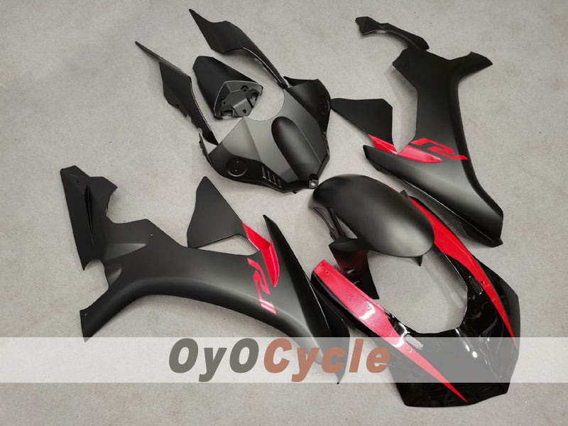 Kit de carenado por inyección para YZF-R1 15-19 - Rojo, Negro, Mate - Estilo de fábrica #OYO87914654