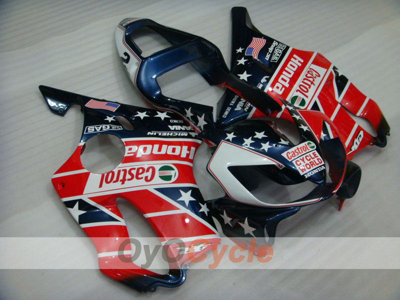 Kit de carenado por inyección para CBR600F4i 01-03 - Rojo, Azul - Castrol, MICHELIN #OYO87900144 Imagen principal del producto