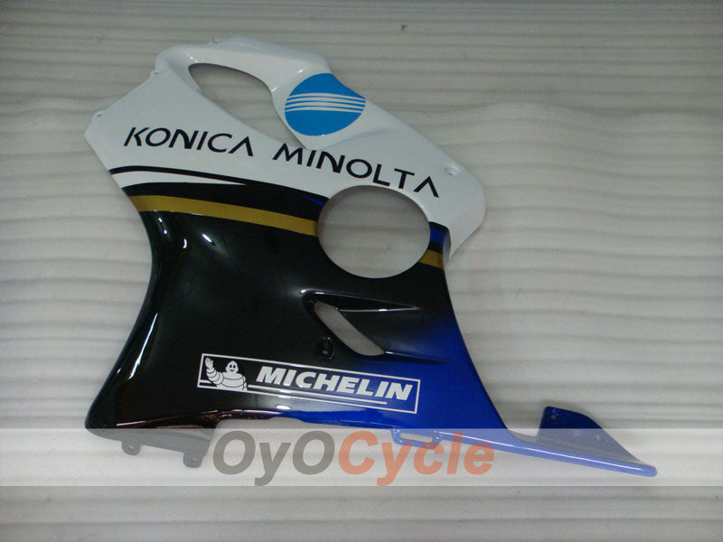 Kit de carenado de inyección para CBR600F4i 01-03 - Blanco, Negro - Konica Minolta, MICHELIN #OYO87900159