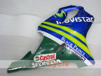 Kit de carenado de inyección para CBR600F4i 01-03 - Amarillo, Azul - Castrol #OYO87900162