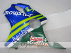 Kit de carenado de inyección para CBR600F4i 01-03 - Amarillo, Azul - Castrol #OYO87900162