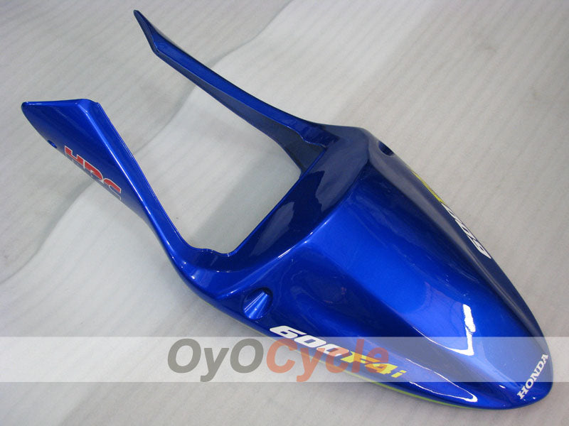 Kit de carenado de inyección para CBR600F4i 01-03 - Amarillo, Azul - Castrol #OYO87900162