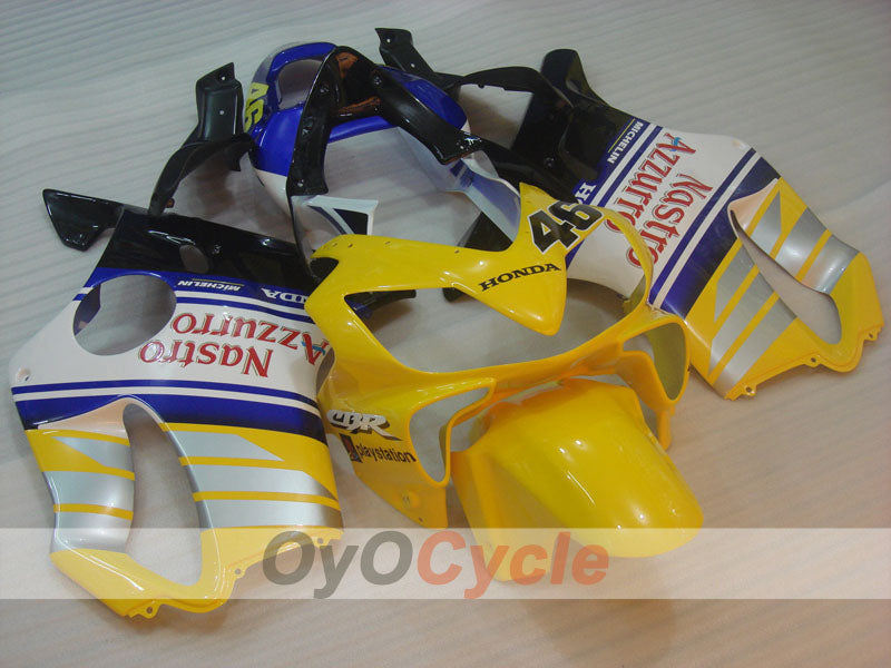 Carenado de inyección para CBR600F4i 01-03 - Amarillo, Blanco - MICHELIN, Nastro Azzurro #OYO87900163 Imagen principal del producto