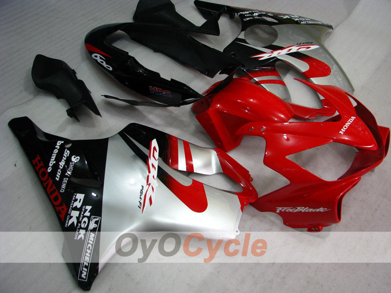 Kit de carenado por inyección para CBR600F4i 04-07 - Rojo, Negro - Estilo de fábrica #OYO87900213