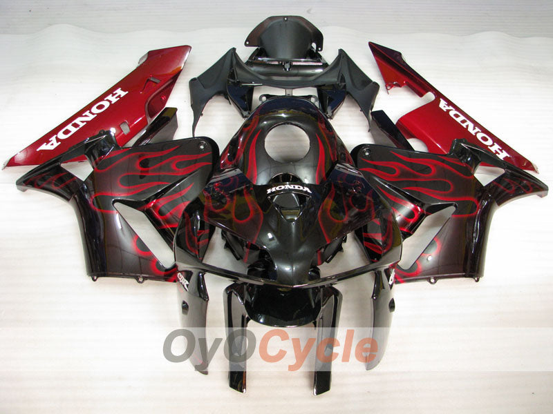 Carenado inyectado para CBR600RR 05-06 - Rojo, Negro - Llama #OYO87900243 Imagen principal del producto