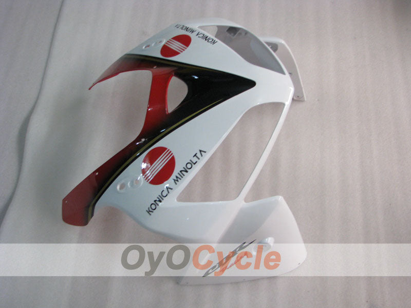 Kit de carenado de inyección para CBR600RR 05-06 - Rojo, Blanco - Konica Minolta #OYO87900257
