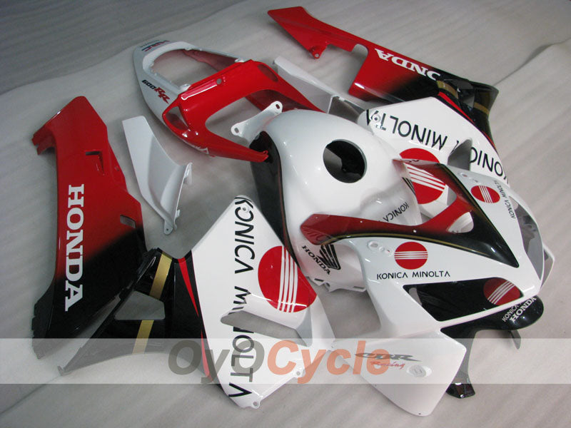 Kit de carenado de inyección para CBR600RR 05-06 - Rojo, Blanco - Konica Minolta #OYO87900257 Imagen principal del producto