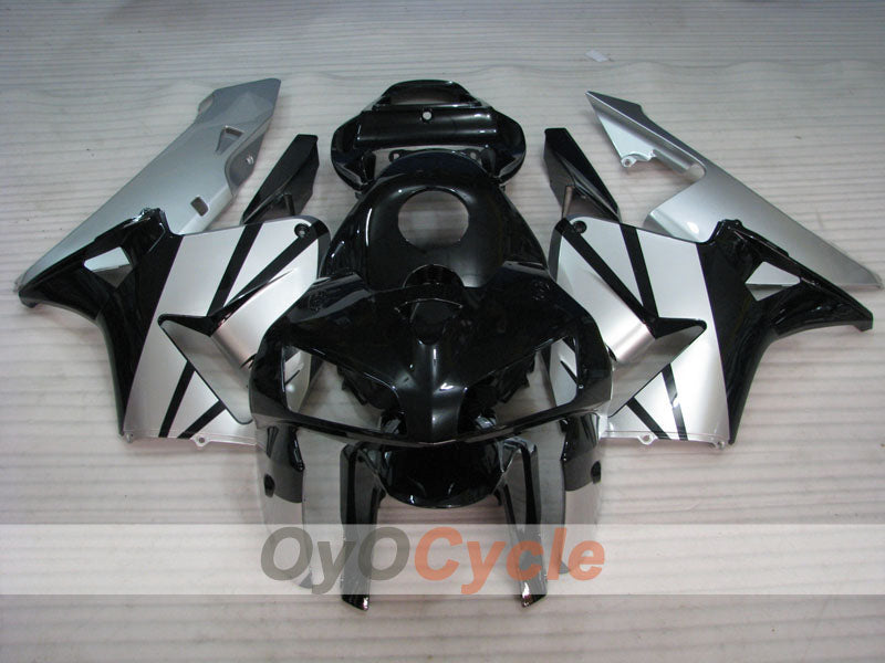 Kit de carenado por inyección para CBR600RR 05-06 - Negro, Plateado - Estilo de fábrica #OYO87900311