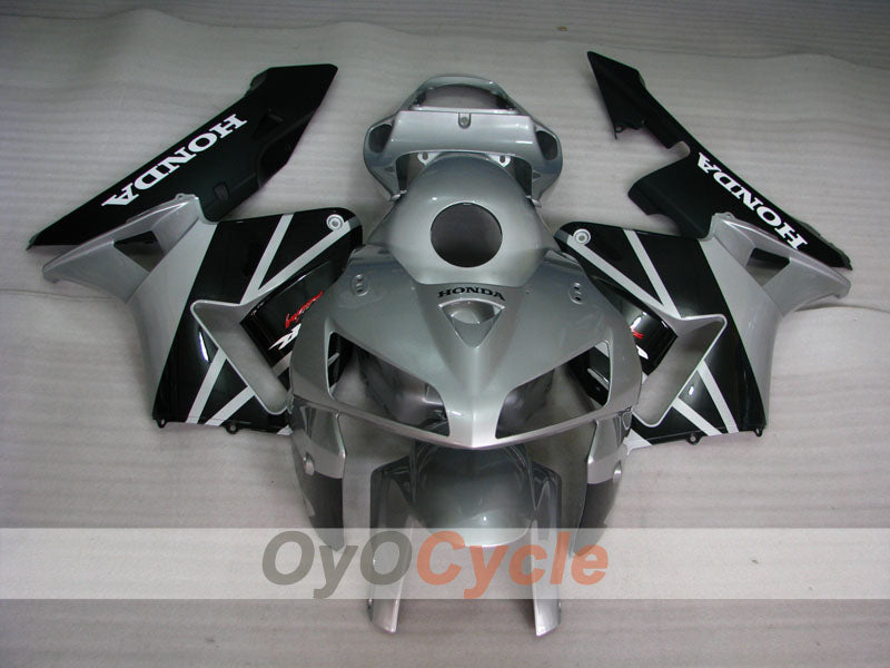 Kit de carenado por inyección para CBR600RR 05-06 - Negro, Plata - Estilo de fábrica #OYO87900315