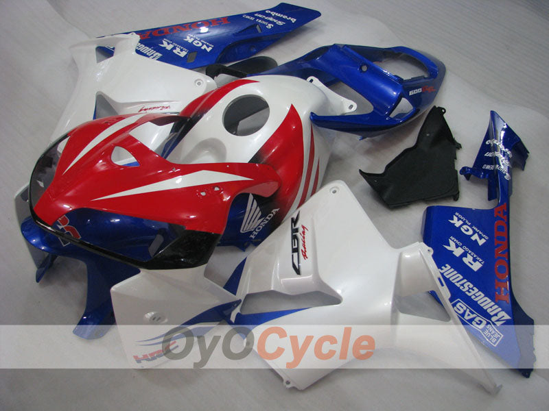 Kit de carenado por inyección para CBR600RR 05-06 - Azul, Blanco - Estilo de fábrica #OYO87900316