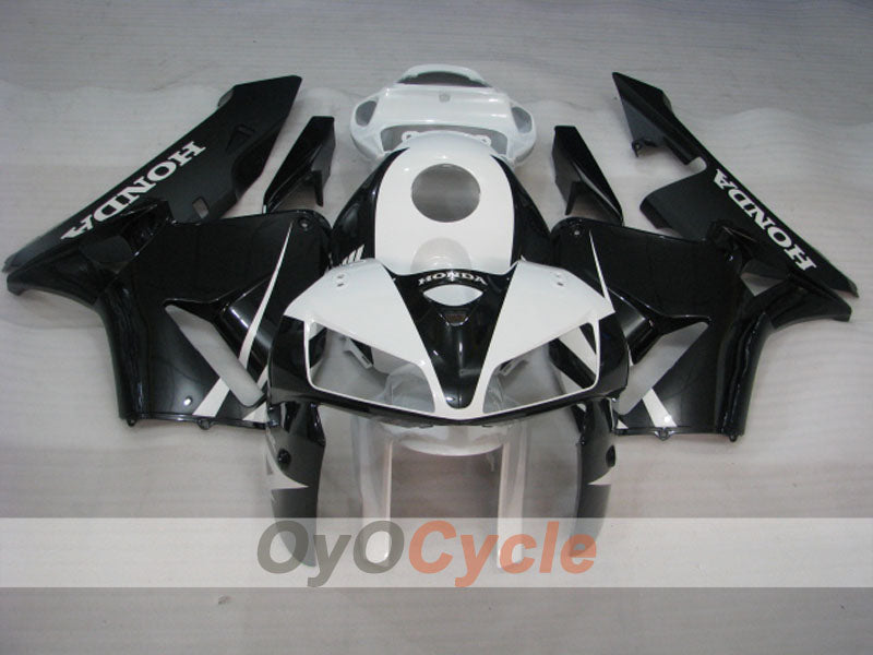 Kit de carenado por inyección para CBR600RR 05-06 - Blanco, Negro - Estilo de fábrica #OYO87900320