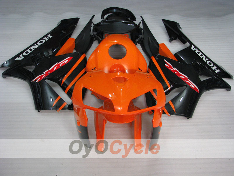 Kit de carenado por inyección para CBR600RR 05-06 - Naranja, Negro - Estilo de fábrica #OYO87900322