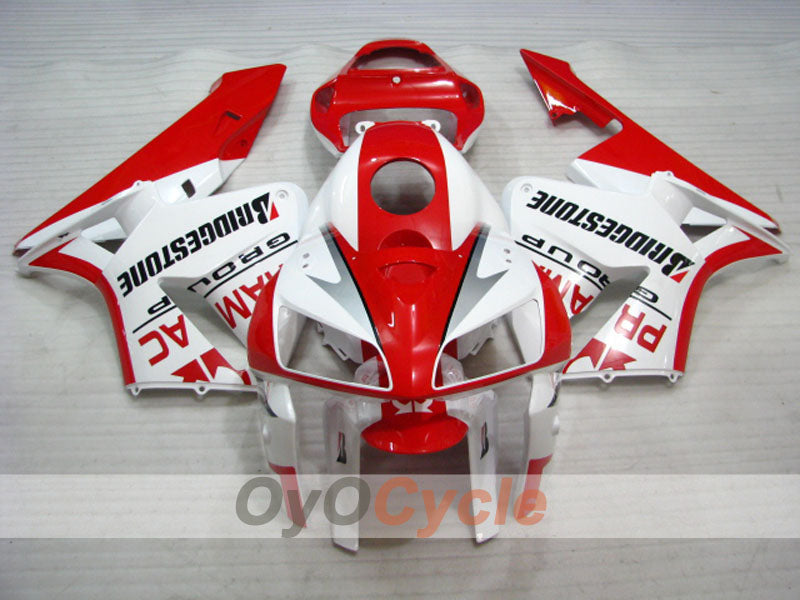 Kit de carenado por inyección para CBR600RR 05-06 - Rojo, Blanco - PRAMAC #OYO87900324