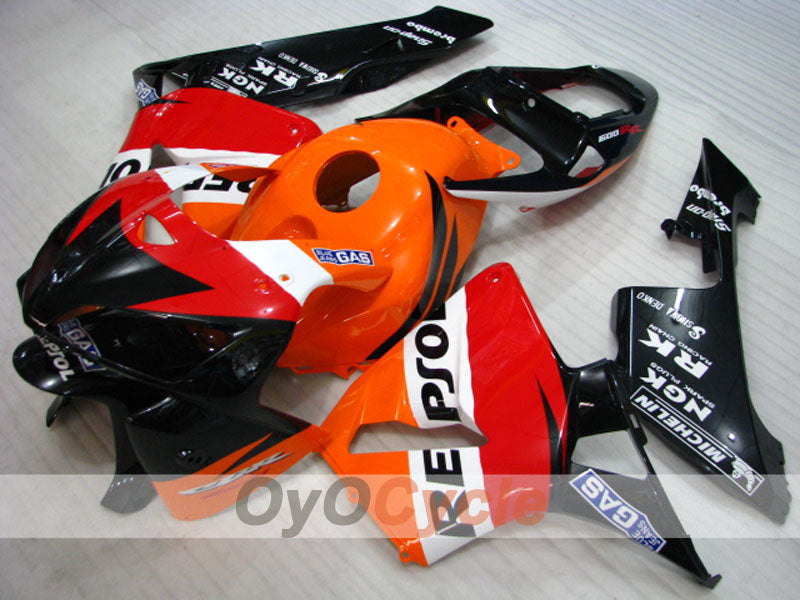 Kit de carenado por inyección para CBR600RR 05-06 - Naranja, Negro - Repsol #OYO87900339 Imagen secundaria del producto