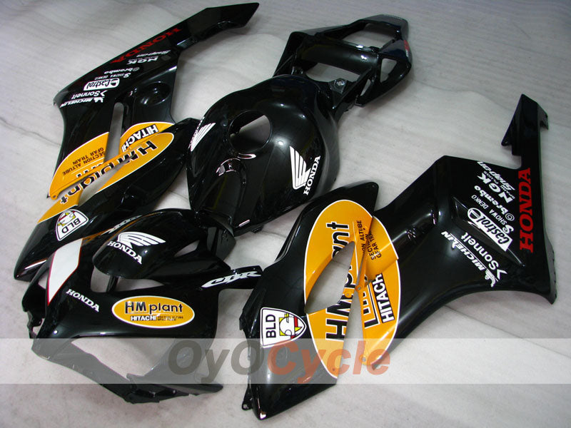 Carenado de inyección para CBR1000RR 04-05 - Amarillo, Negro - HM Plant #OYO87900499 Imagen secundaria del producto