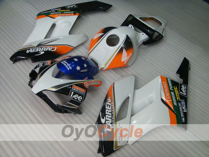 Kit de carenado por inyección para CBR1000RR 04-05 - Blanco, Negro - CARRERA, Lee #OYO87900505