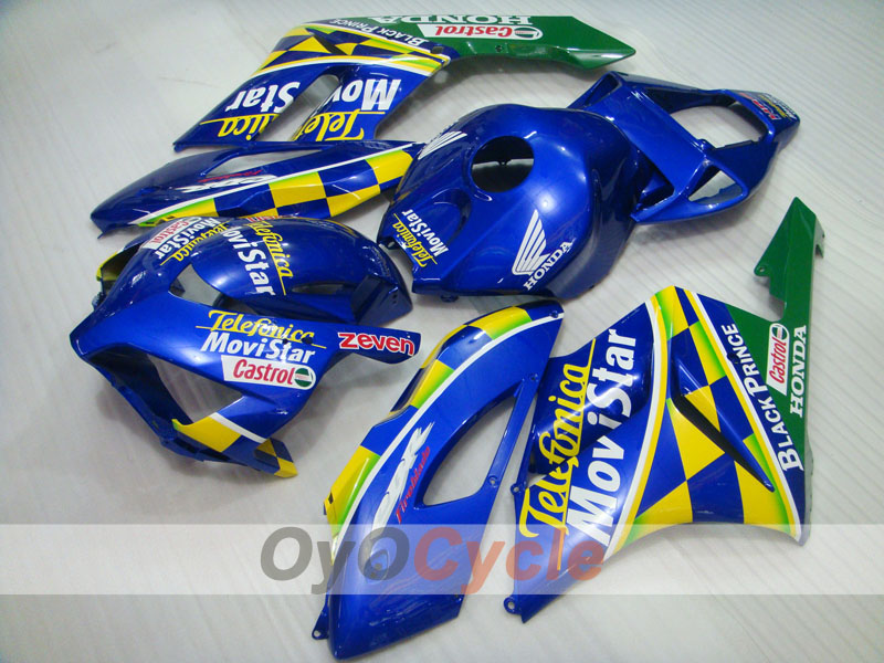 Carenado de inyección para CBR1000RR 04-05 - Amarillo, Azul - Movistar #OYO87900512