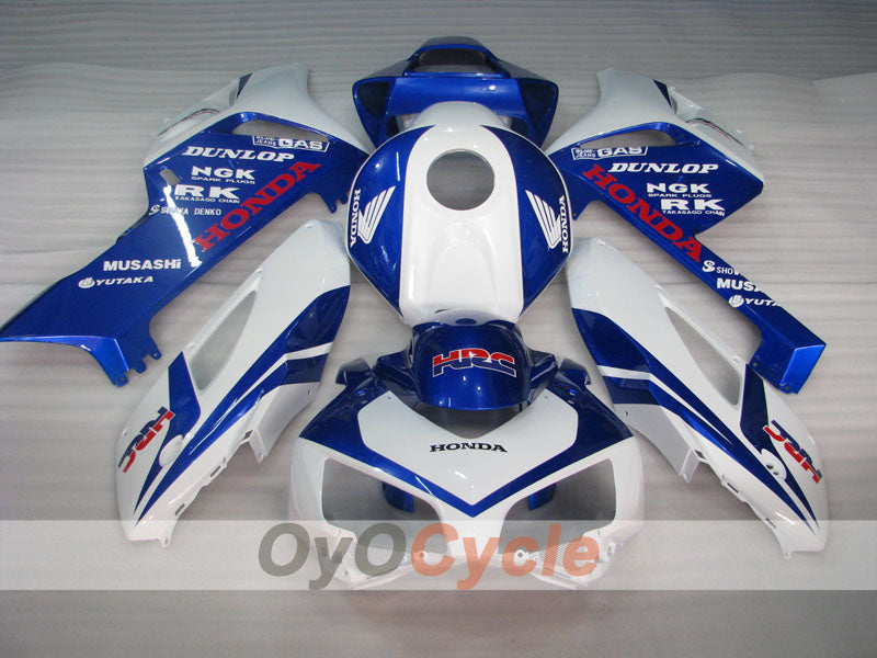 Carenado de inyección para CBR1000RR 04-05 - Azul, Blanco - Estilo de fábrica, HRC #OYO87900521