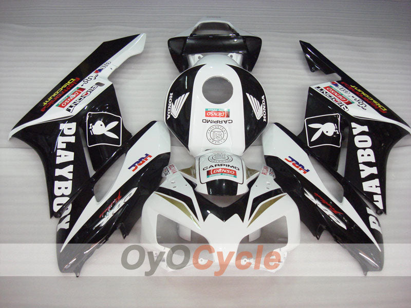 Kit de carenado por inyección para CBR1000RR 04-05 - Blanco, Negro - PlayBoy #OYO87900523