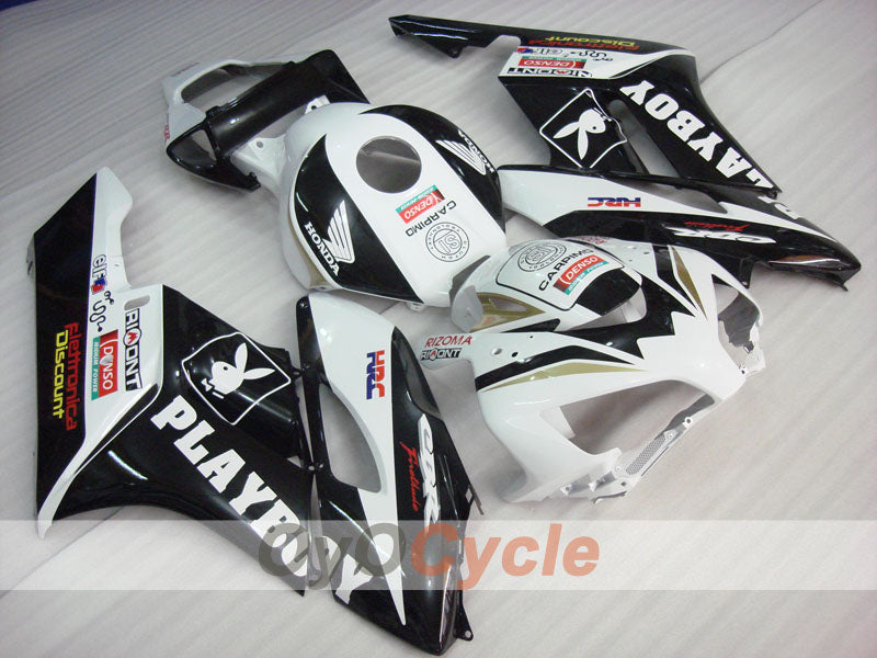 Kit de carenado por inyección para CBR1000RR 04-05 - Blanco, Negro - PlayBoy #OYO87900523