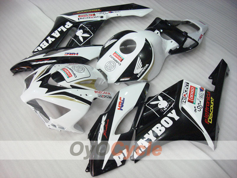 Kit de carenado por inyección para CBR1000RR 04-05 - Blanco, Negro - PlayBoy #OYO87900523