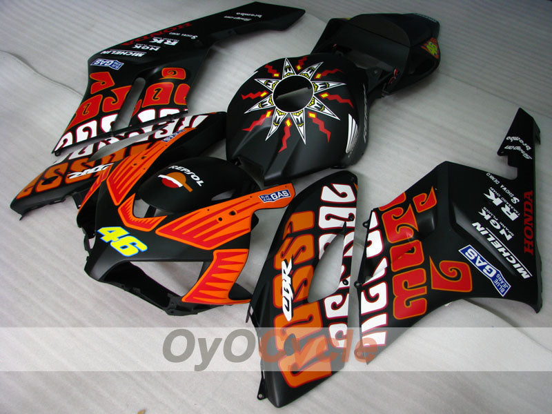 Kit de carenado por inyección para CBR1000RR 04-05 - Naranja, Negro, Mate - Rossi #OYO87900543 Imagen secundaria del producto