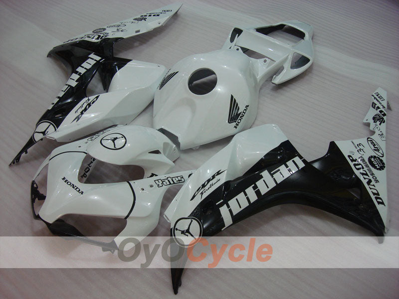 Kit de carenado por inyección para CBR1000RR 06-07 - Blanco, Negro - Jordan #OYO87900612