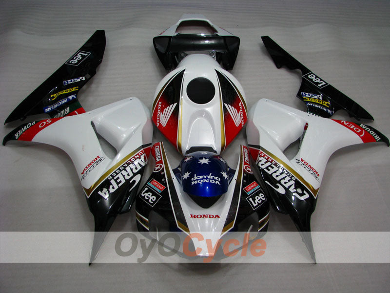 Kit de carenado por inyección para CBR1000RR 06-07 - Blanco, Negro - Lee #OYO87900618