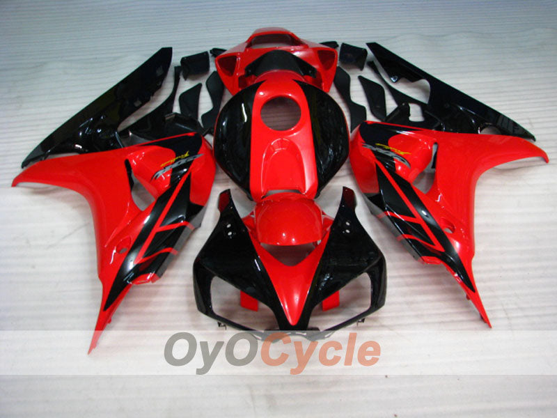 Kit de carenado por inyección para CBR1000RR 06-07 - Rojo, Negro - Estilo de fábrica #OYO87900629