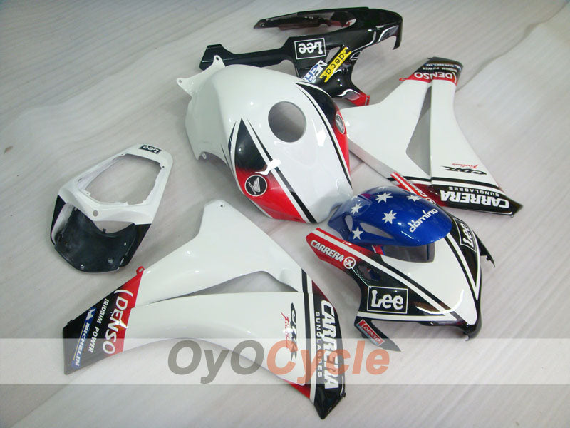 Kit de carenado de inyección para CBR1000RR 08-11 - Blanco, Negro - Eurobet, Lee #OYO87900699