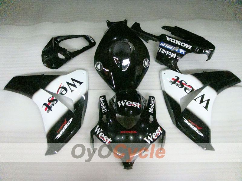 Kit de carenado de inyección para CBR1000RR 08-11 - Blanco, Negro - Oeste #OYO87900729