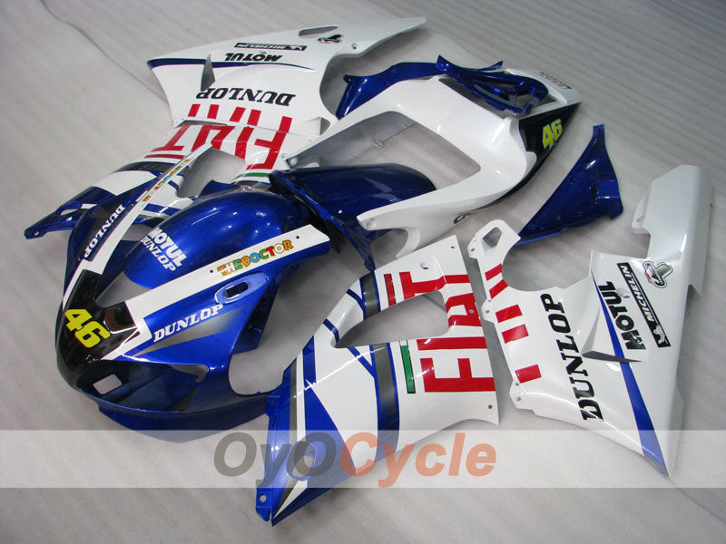 Carenado de inyección para YZF-R1 98-99 - Azul, Blanco - DUNLOP, FIAT, MOTUL #OYO87900736